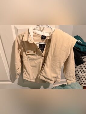 (2) Little Bipsy Corduroy Jacket and Pants Set Cream & Olive